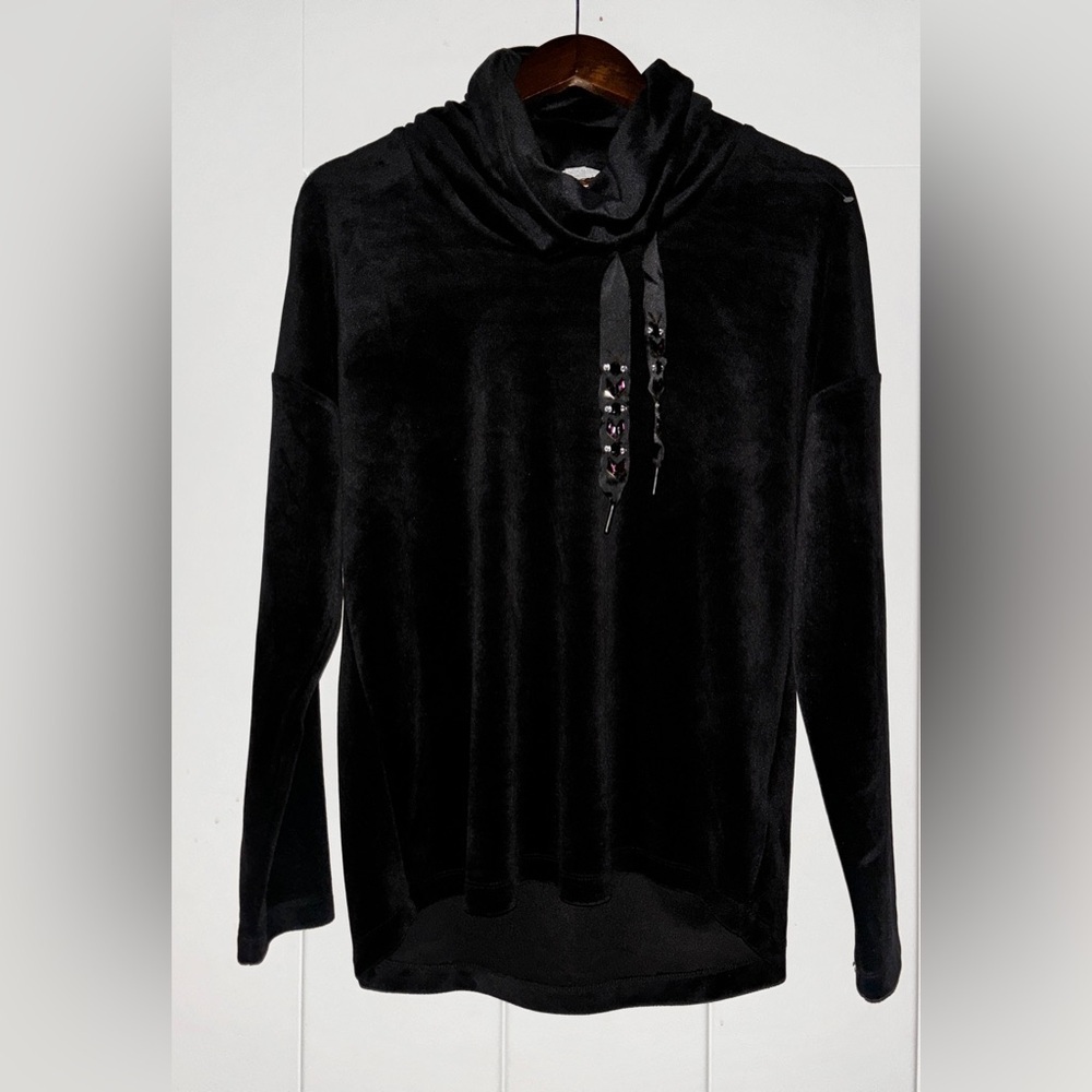 Women‎ Burnout Velvet Mock Neck Top Women S Long Sleeve Casual Whimsigoth Work
